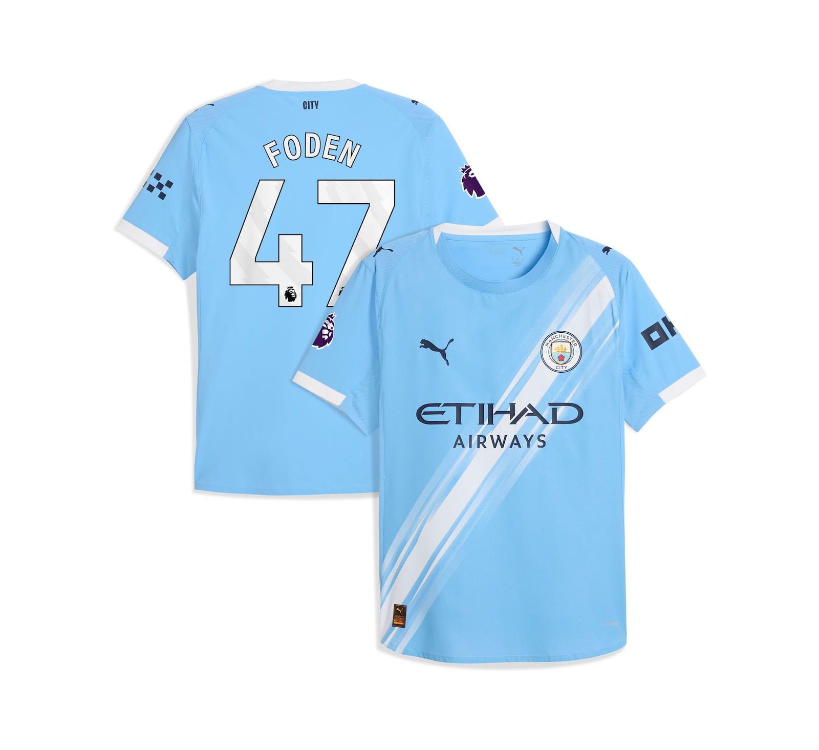 Puma Мужская джерси Manchester City 2025/26 Home Authentic Player Sky Blue Phil Foden