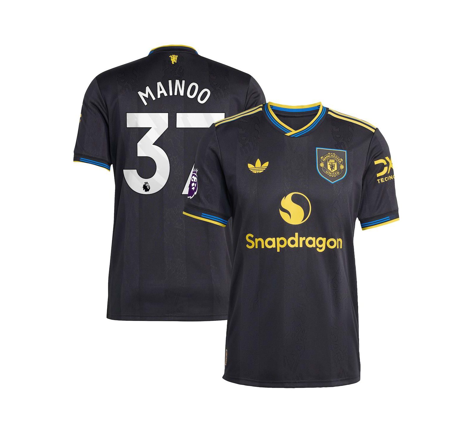 Adidas Мужская игровая джерси Manchester United 2025/26 Third Authentic, Коби Маину, черная