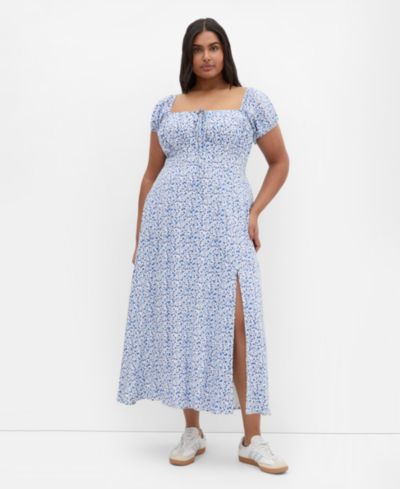 CITY CHIC Women's Abbie Short Sleeve Floral Print Maxi Dress