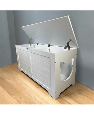 Streamdale Furniture Cat Litter Box Enclosure Furniture - White