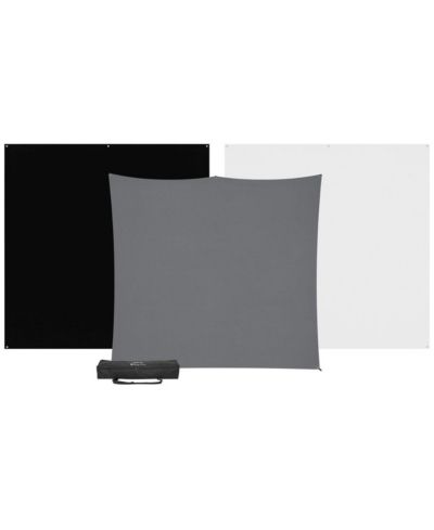 Westcott X-Drop Pro 8x8' Portable 3-Pack Backdrop Kit for Photo and Video