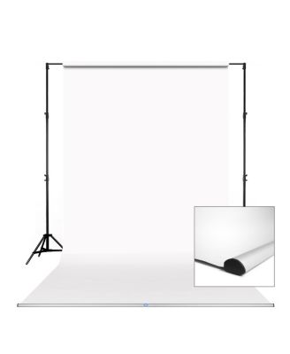 Savage 86" Background Leader Bar w/86"x36' Super White Seamless Backdrop