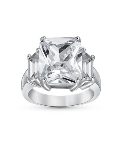 Свадебное кольцо Bling Jewelry с прозрачным изумрудным кубическим цирконием