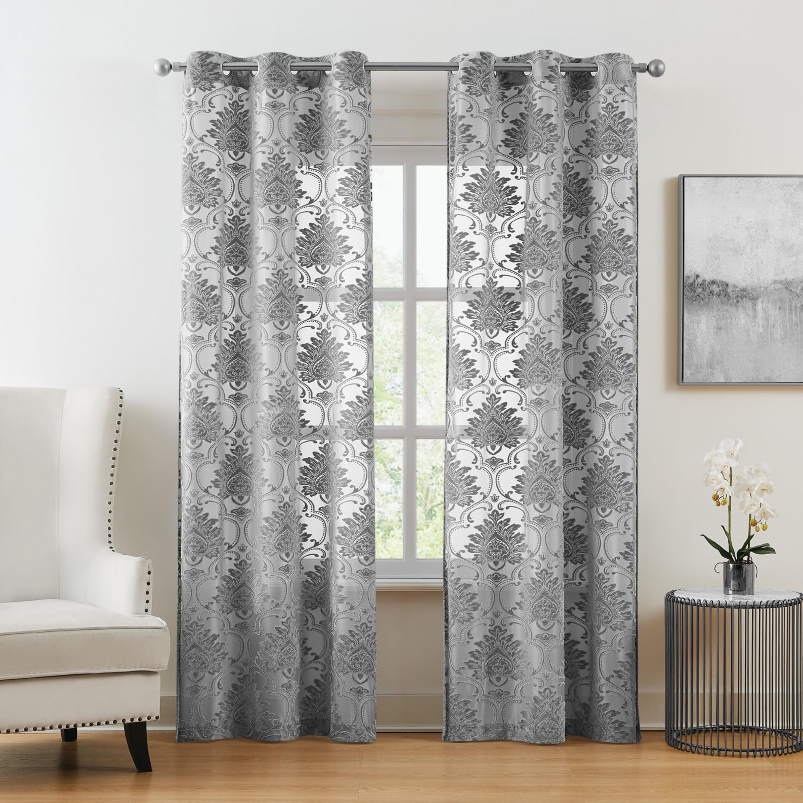 Пара штор 5th Avenue Lux Sophia Burn Out Grommet