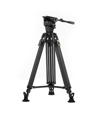 Tilta Cine CT12 Fluid Head with 3-Section Carbon Fiber Tripod, 26.5 lbs Capacity, Space Gray