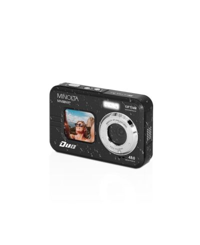 Цифровая водонепроницаемая камера Minolta Duo MN50WP 48 MP AF 5K Ultra HD с двойным LCD, Black