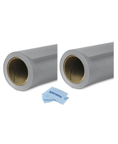 Savage Widetone Seamless Background Paper, 86" x 36' - Fashion Gray, 2-Pack