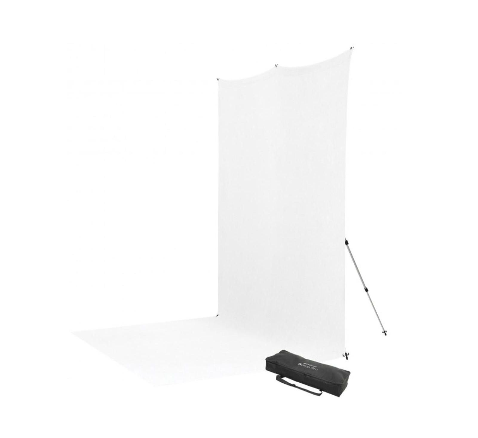 Westcott 8x13' X-Drop Pro Wrinkle-Resistant Backdrop Kit, High-Key White