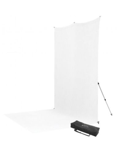 Westcott 8x13' X-Drop Pro Wrinkle-Resistant Backdrop Kit, High-Key White
