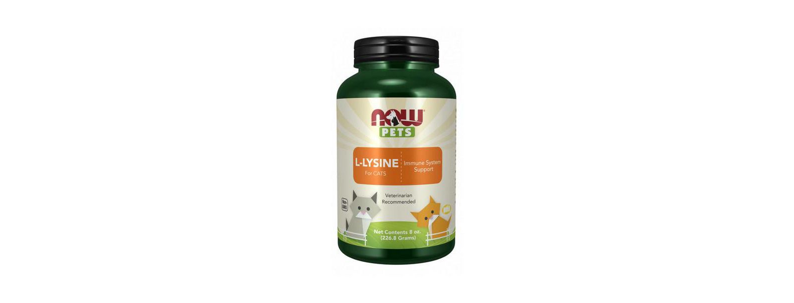 L-Lysine для кошек NOW Foods, 8 oz
