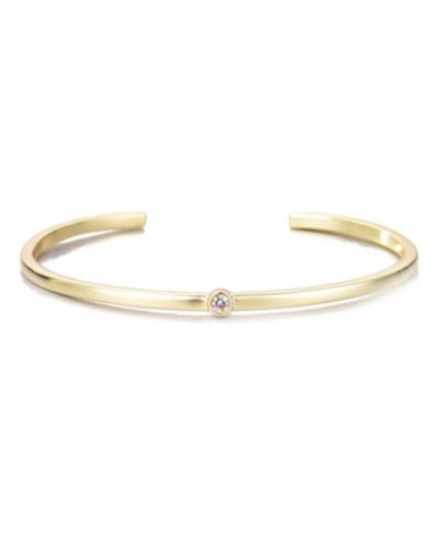 ADORNIA Gold CZ Skinny Cuff Bracelet