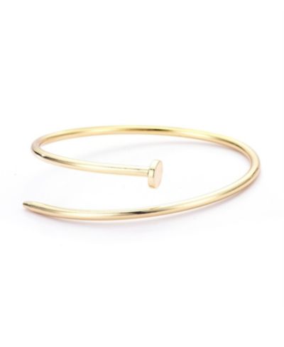 ADORNIA Gold Thin Nail Cuff Bracelet