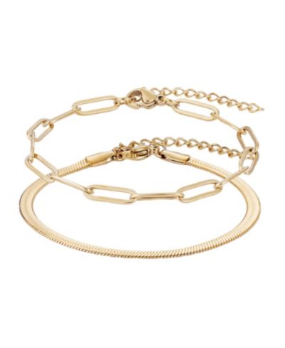 Набор из 2 цепочек ADORNIA Gold Tarnish Resistant
