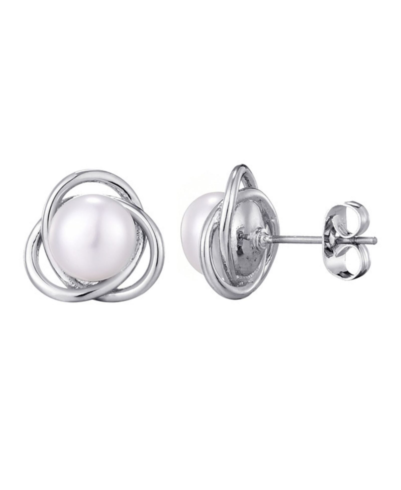 Серьги-гвоздики ADORNIA Silver Freshwater Pearl