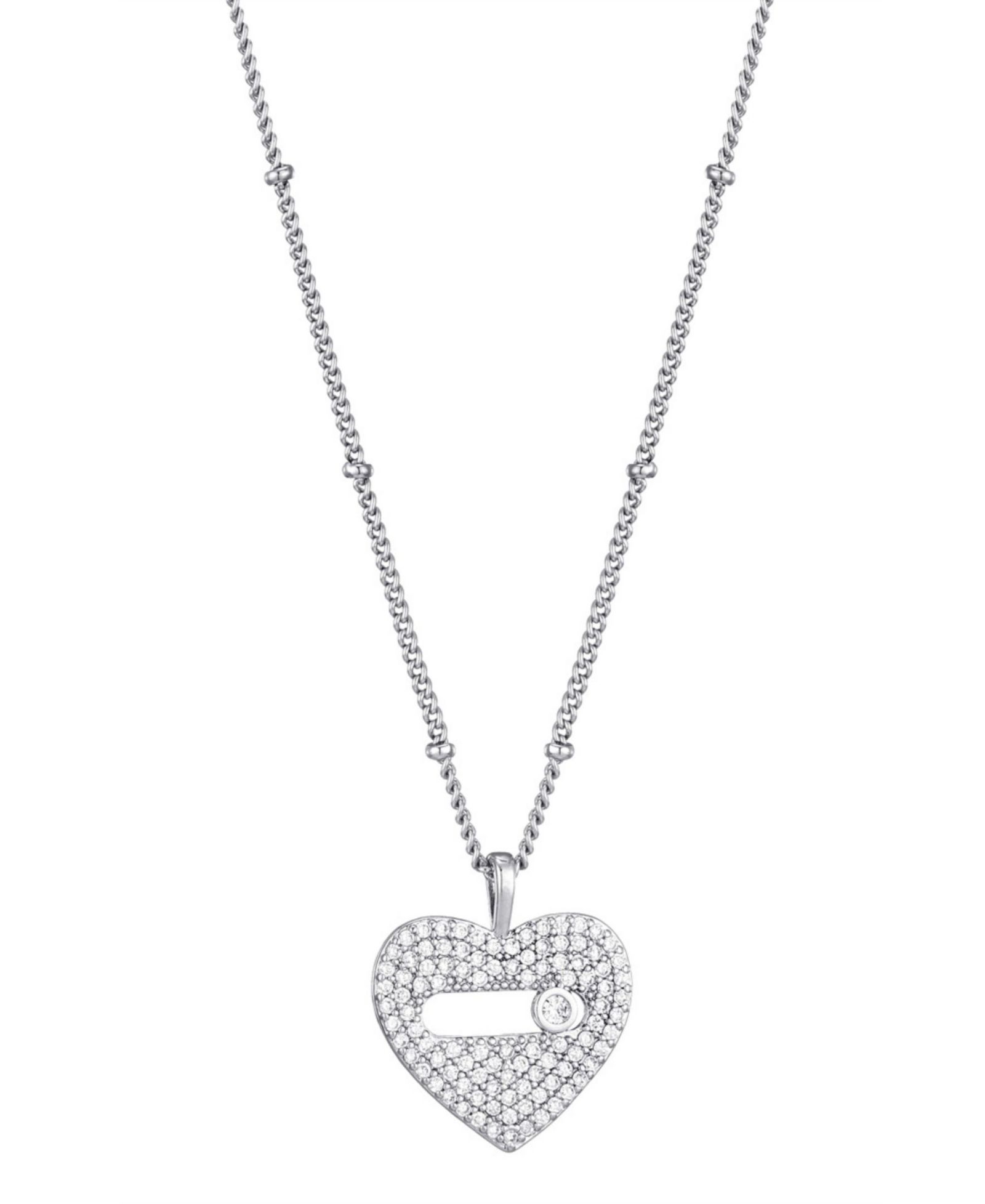 Серебряная подвеска ADORNIA Silver CZ Heart