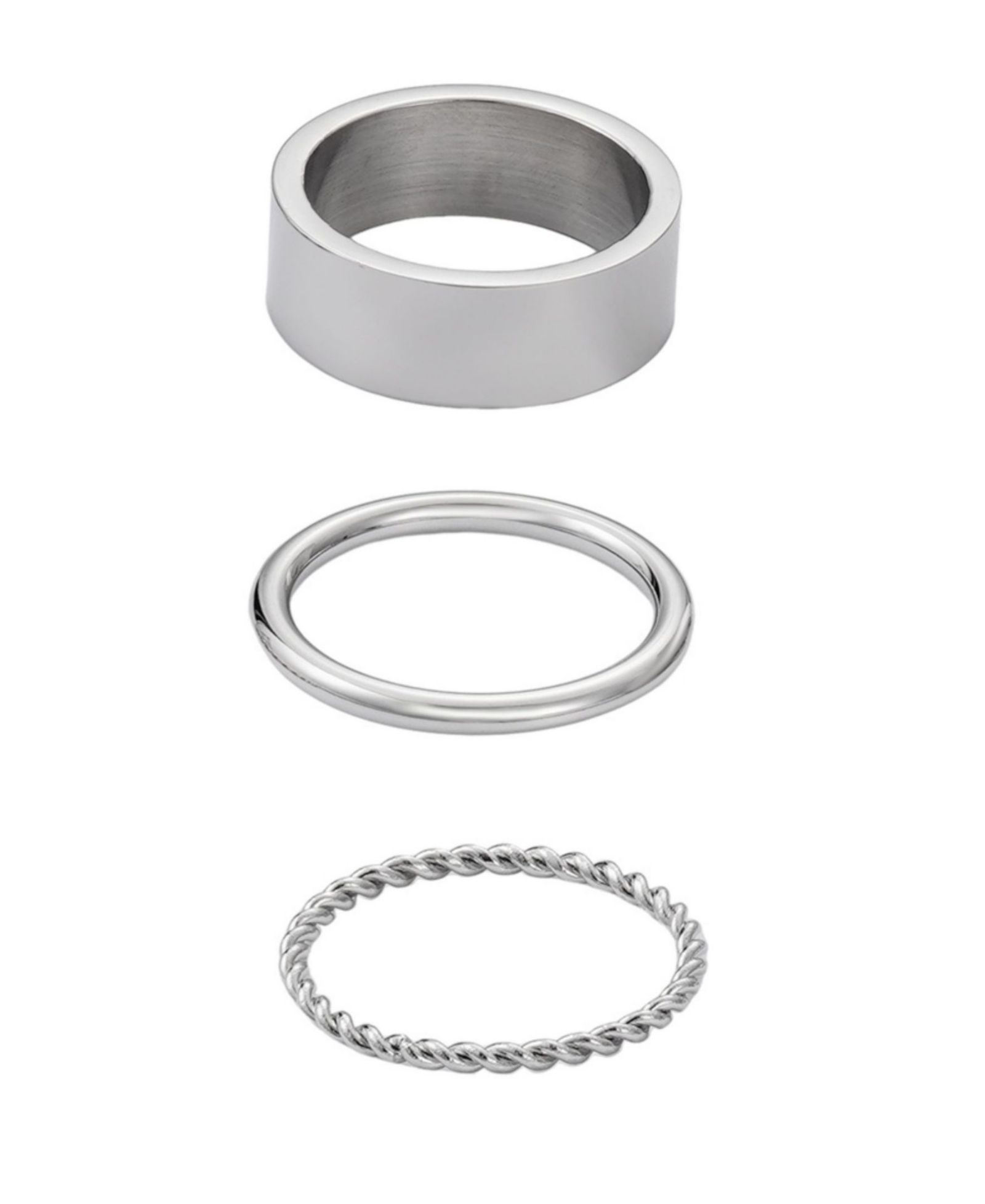 Набор сережек ADORNIA Tarnish Resistant Silver Ring Set