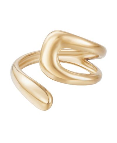 ADORNIA Tarnish Resistant Gold Open Bands Ring