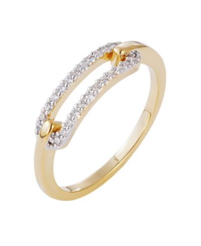 Кольцо ADORNIA Gold CZ Link