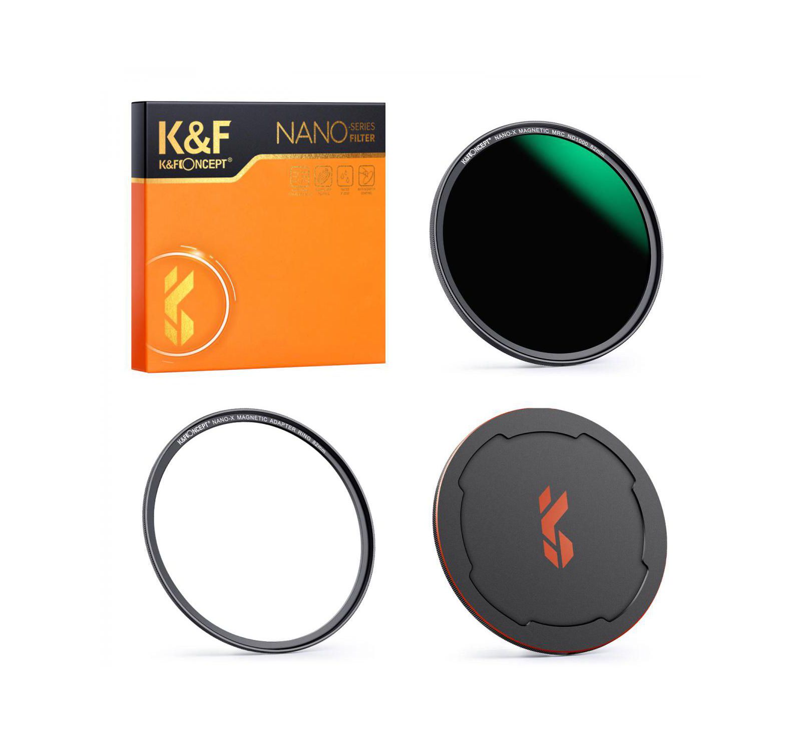 K&F Concept 62 мм Nano-X нейтральный плотный ND1000 3.0 10-ступенчатый магнитный фильтр