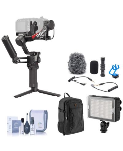 DJI RS 4 Combo, with On-Camera Light, Shotgun Microphone and Backpack