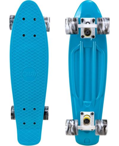 Cal 7 22 Inch Mini Cruiser Skateboard - OCEANIC with Swirl Wheels
