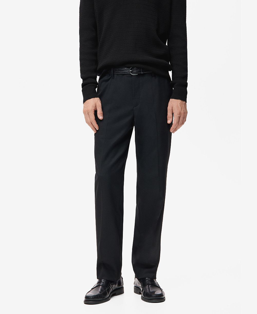 Mango Men's Flowy Straight-Fit Pants