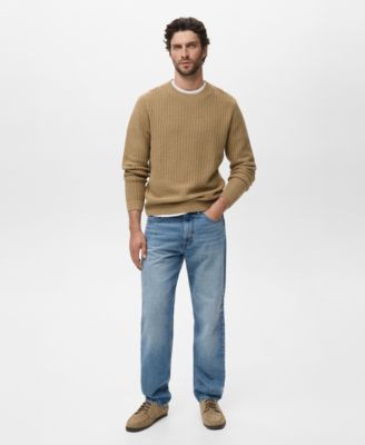Мужской вязаный свитер Mango Cotton Knitted