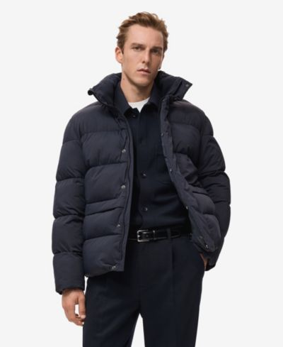 Mango Men's Short Puffer Water-Repellent Anorak