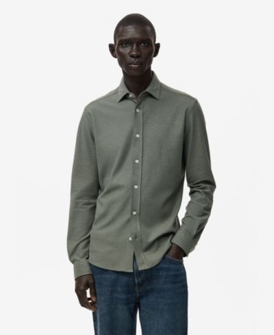 Mango Men's Cotton Slim-Fit Shirt