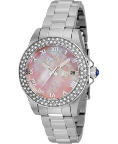 Женские часы Invicta 36070 Angel Quartz с розовым циферблатом