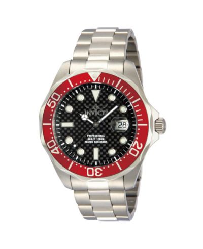 Invicta Мужские часы Pro Diver Quartz 3 Hand Black Dial 12565