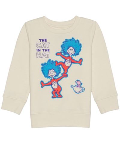 Dr. Seuss Boys' Toddler 2T-5T The Cat In The Hat Crewneck Sweatshirt