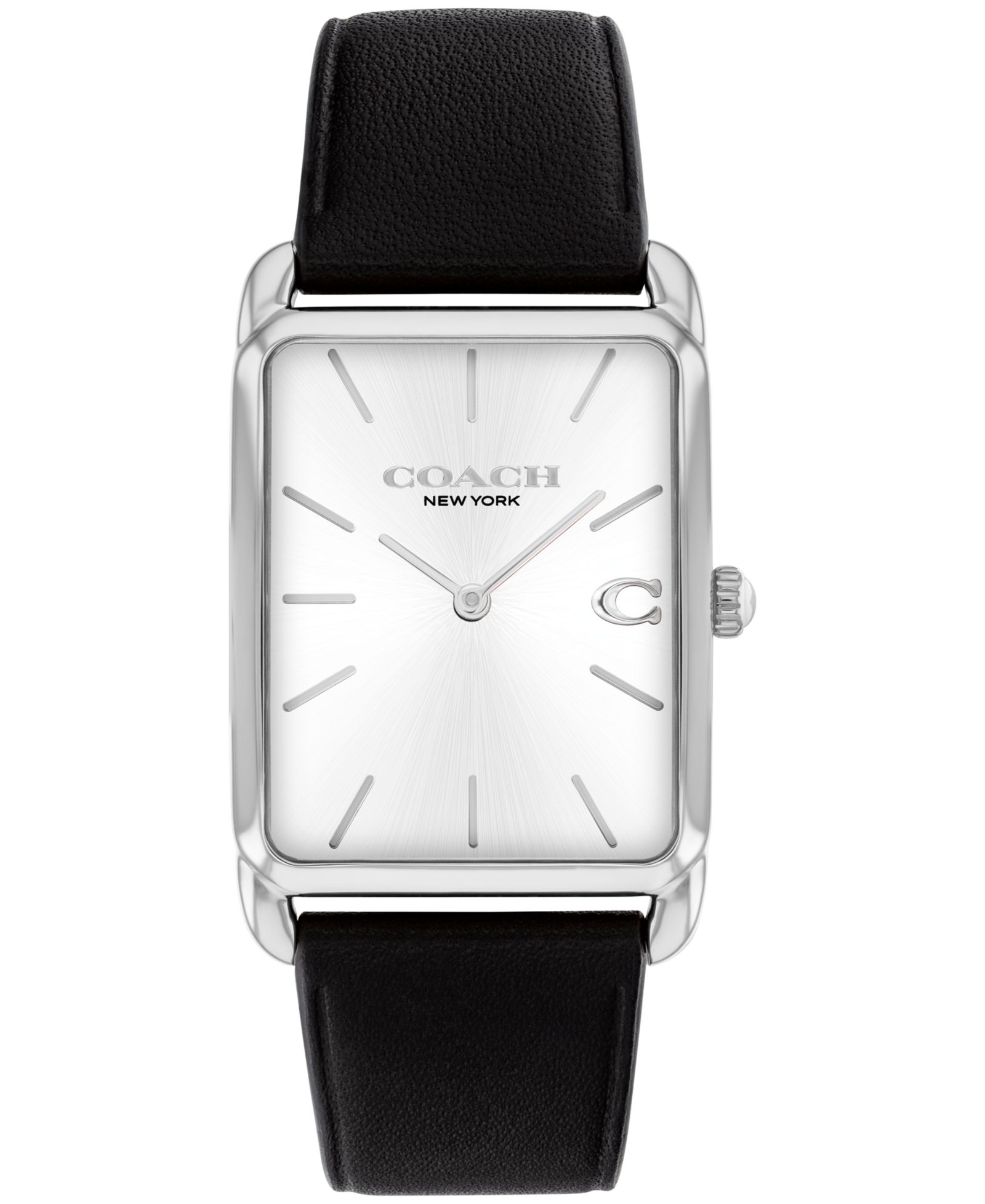 COACH Men's Elliot Black Leather Strap Watch, 32 x 36mm