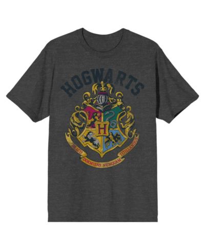 Harry Potter Мужская футболка Hogwarts Crest Charcoal Heather 3X-Large