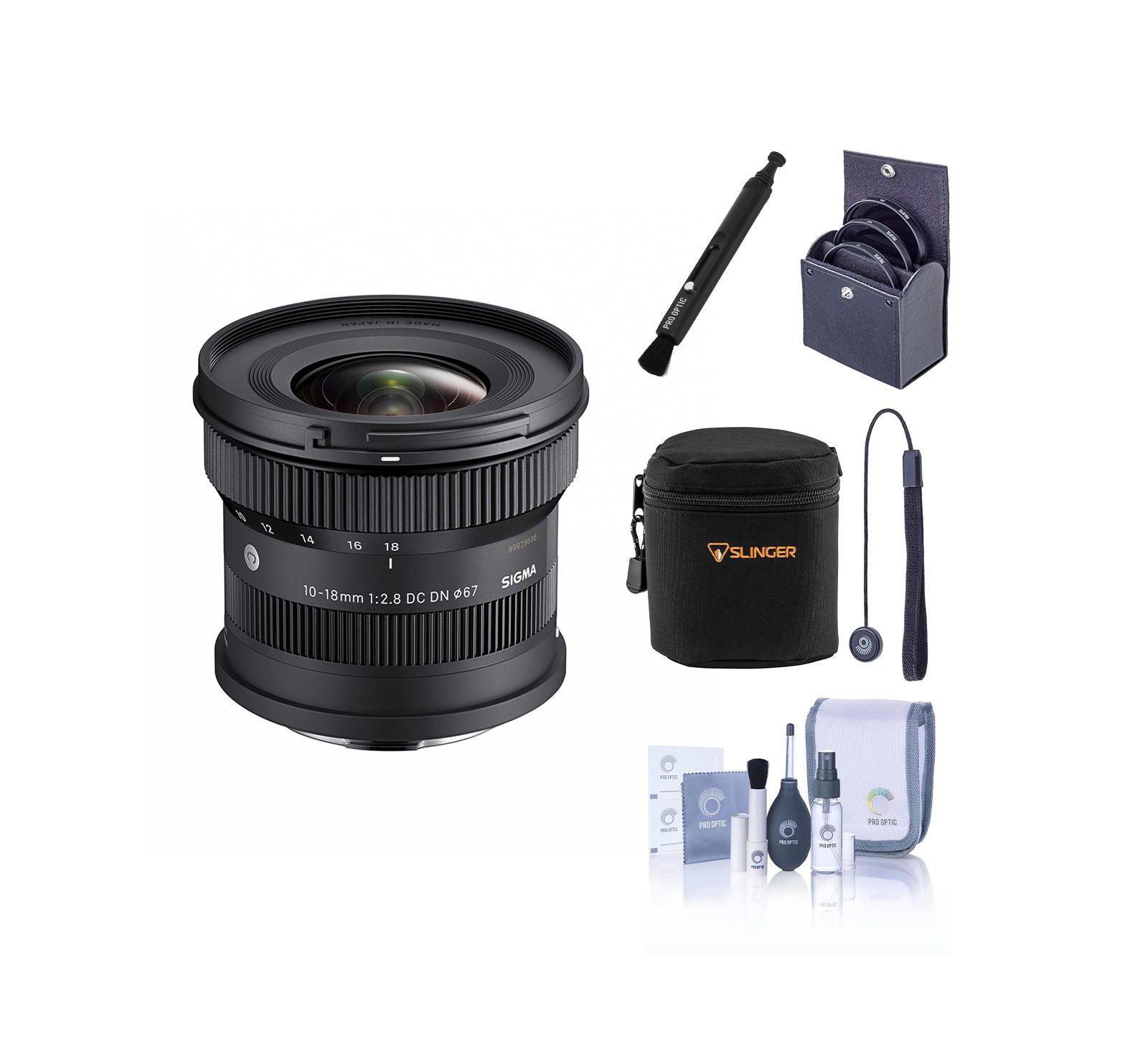 Sigma 10-18mm f/2.8 DC DN Contemporary Ultra-Wide-Angle Zoom Lens Bundle for L Mount