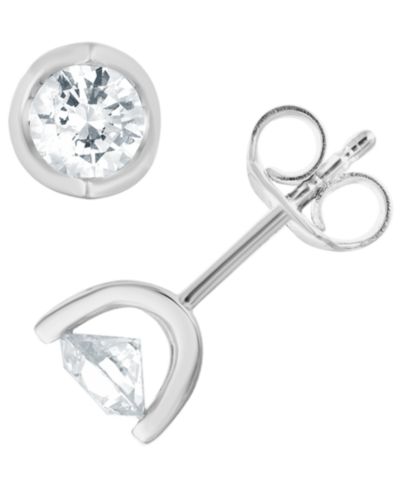 Серьги-гвоздики Macy's с бриллиантами (1 ct. t.w.) 14K White или Yellow Gold