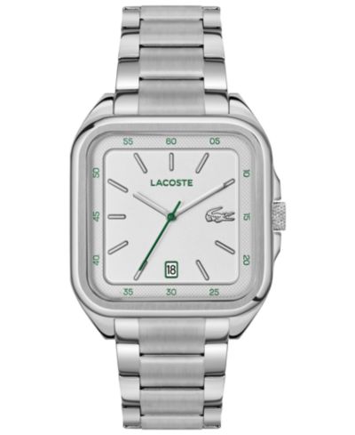 Мужские часы Lacoste L.12.12 Up со стальным браслетом серебристого цвета, 39mm