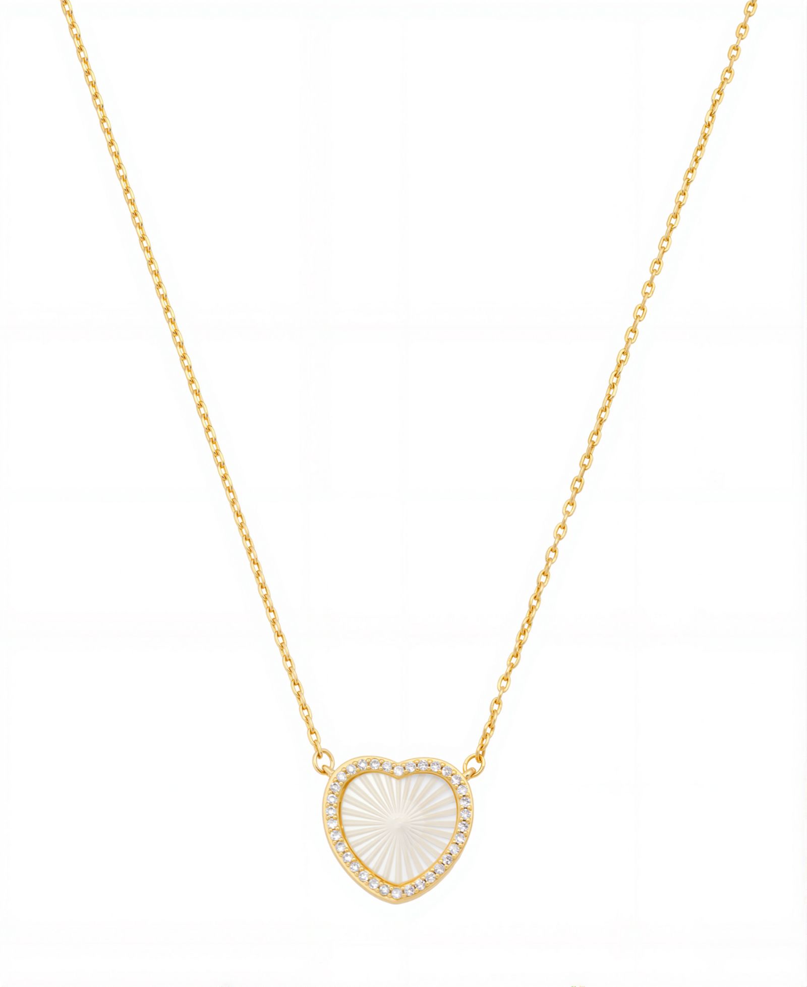 Ожерелье Unwritten Mother of Pearl Inlay Cubic Zirconia Heart