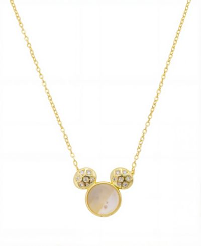 Disney Gold Plated Mickey Mouse Head Necklace