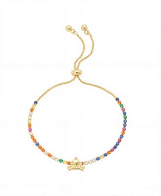 Disney Princess Crown Multicolor Bolo Bracelet