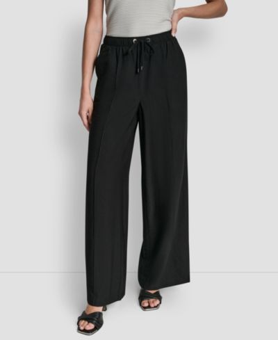 DKNY Женские брюки с эффектом помятости и поясом