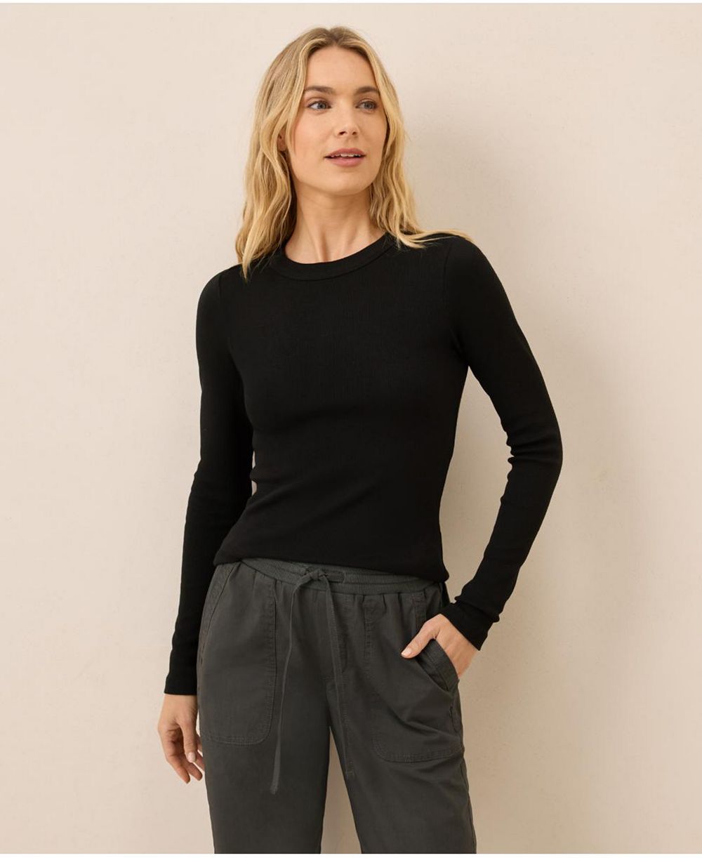 Pact Women's Perfect Rib Long Sleeve Tee