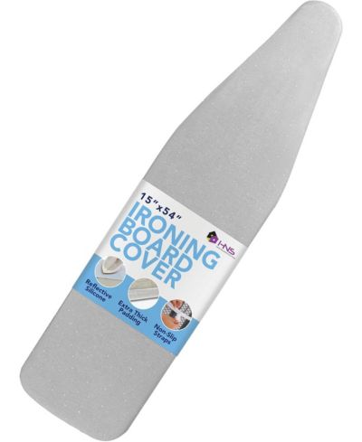 Florida Brands Ironing Board Cover and Pad - 15" x 54" - Large Fits All Standard Sizes - Heat Reflective Iron Pad for Table Top