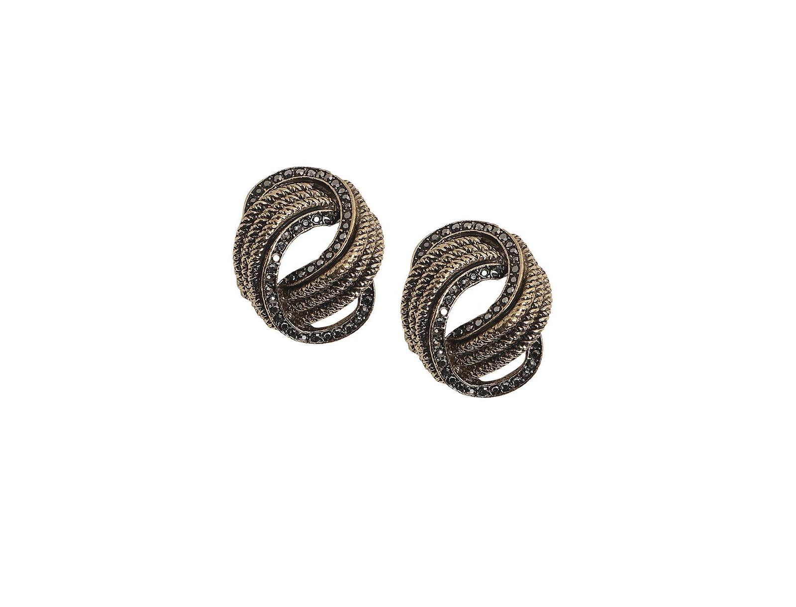 SOHI Twisted Rope Drop Earrings