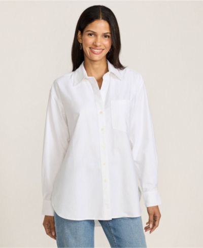 Lands' End рубашка Oxford Oversized с пуговицами, Женский