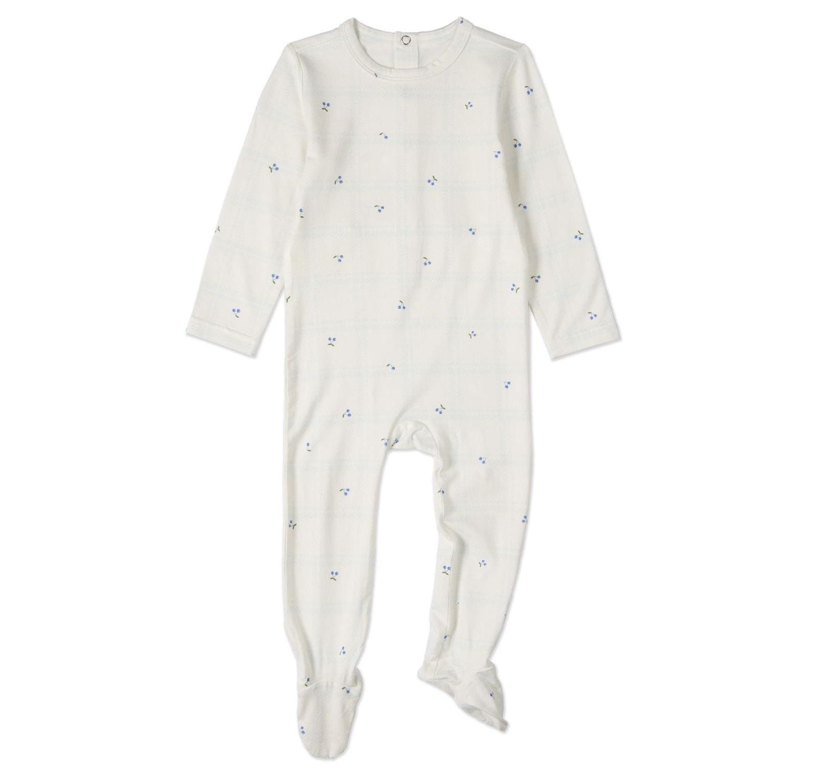 MeMoi Baby "Berry Sweet" Modal Blend Tonal Plaid Footie