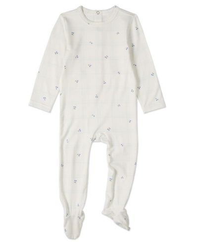 MeMoi Baby "Berry Sweet" Modal Blend Tonal Plaid Footie
