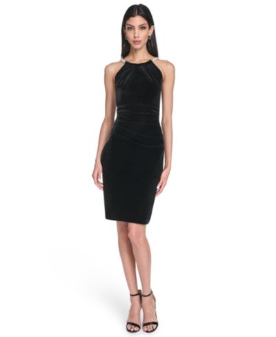 Женское платье Eliza J Velvet Sleeveless Halter Neck