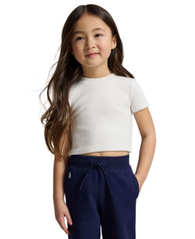 Детская футболка Polo Ralph Lauren Ribbed Crewneck Boxy