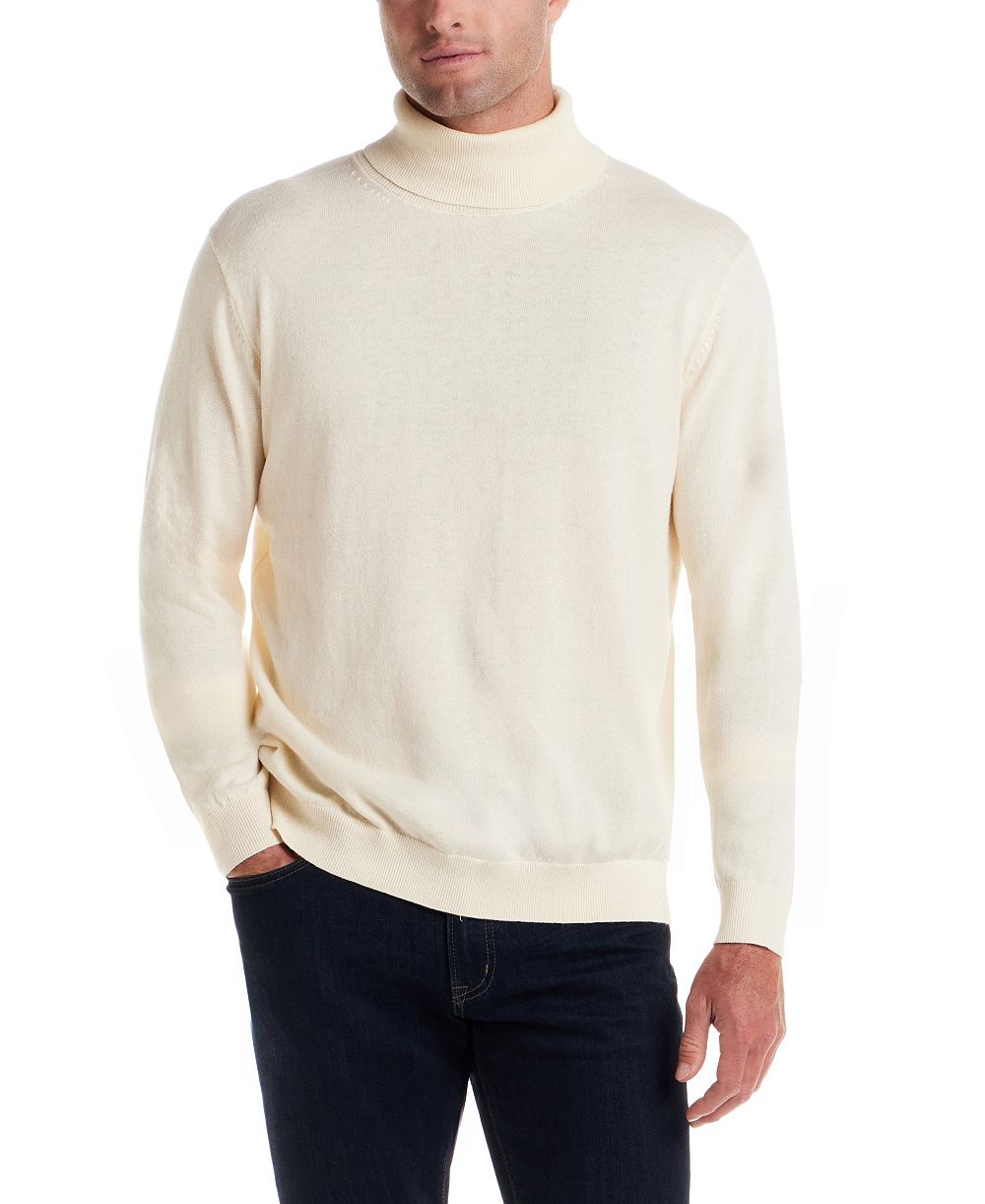 Weatherproof Vintage Men's Cotton Cashmere Turtle Neck Sweater